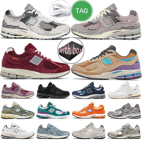 with box 2002r men women casual shoes protection pack new year pink phantom sea salt atlas lemon haze water be the guide black white camo